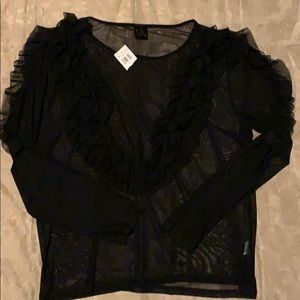 Black sheer blouse